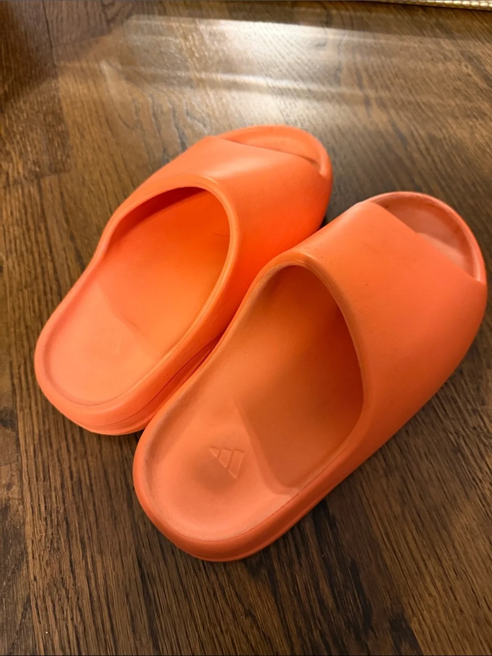 adidas Kids Orange Slide Sandals - Picture 4 of 5